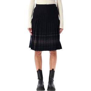 LOW CLASSIC Women's Pleated Midi Skirt with Plaid Detail Women CHECK Skirts